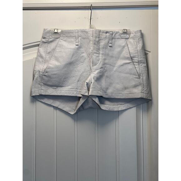 Rag & Bone Women’s 100% Lamb Leather Polka Dots Shorts Size 27‎ White Mid Rise - Picture 1 of 5